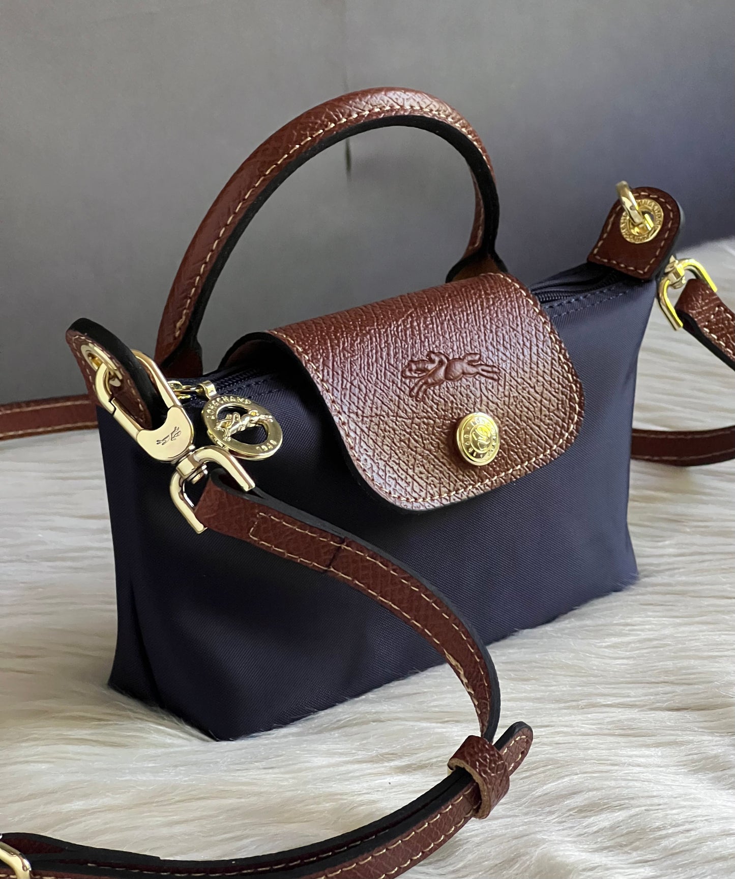 Longchamp XS Le Pliage Original Pouch with Strap