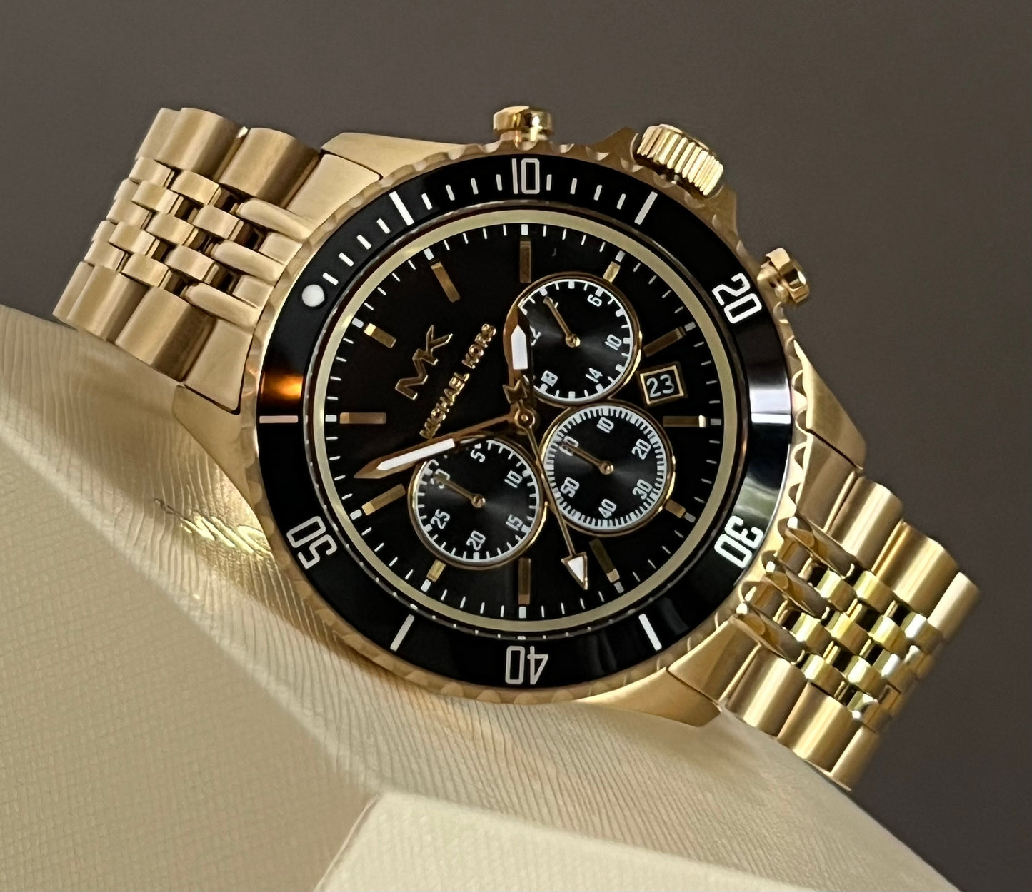 Michael Kors Men’s Bayville Chronograph Gold-Tone Watch