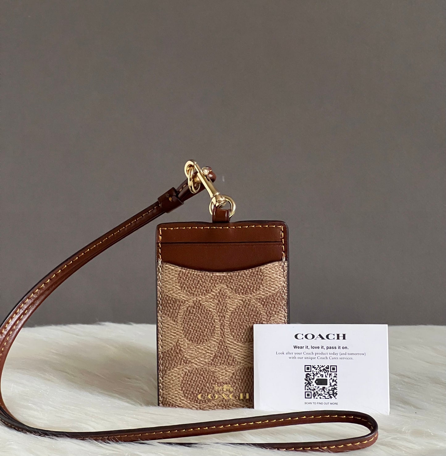 Coach ID Lanyard in Signature Canvas