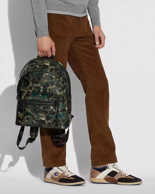 Coach Charter Backpack with Camo Print