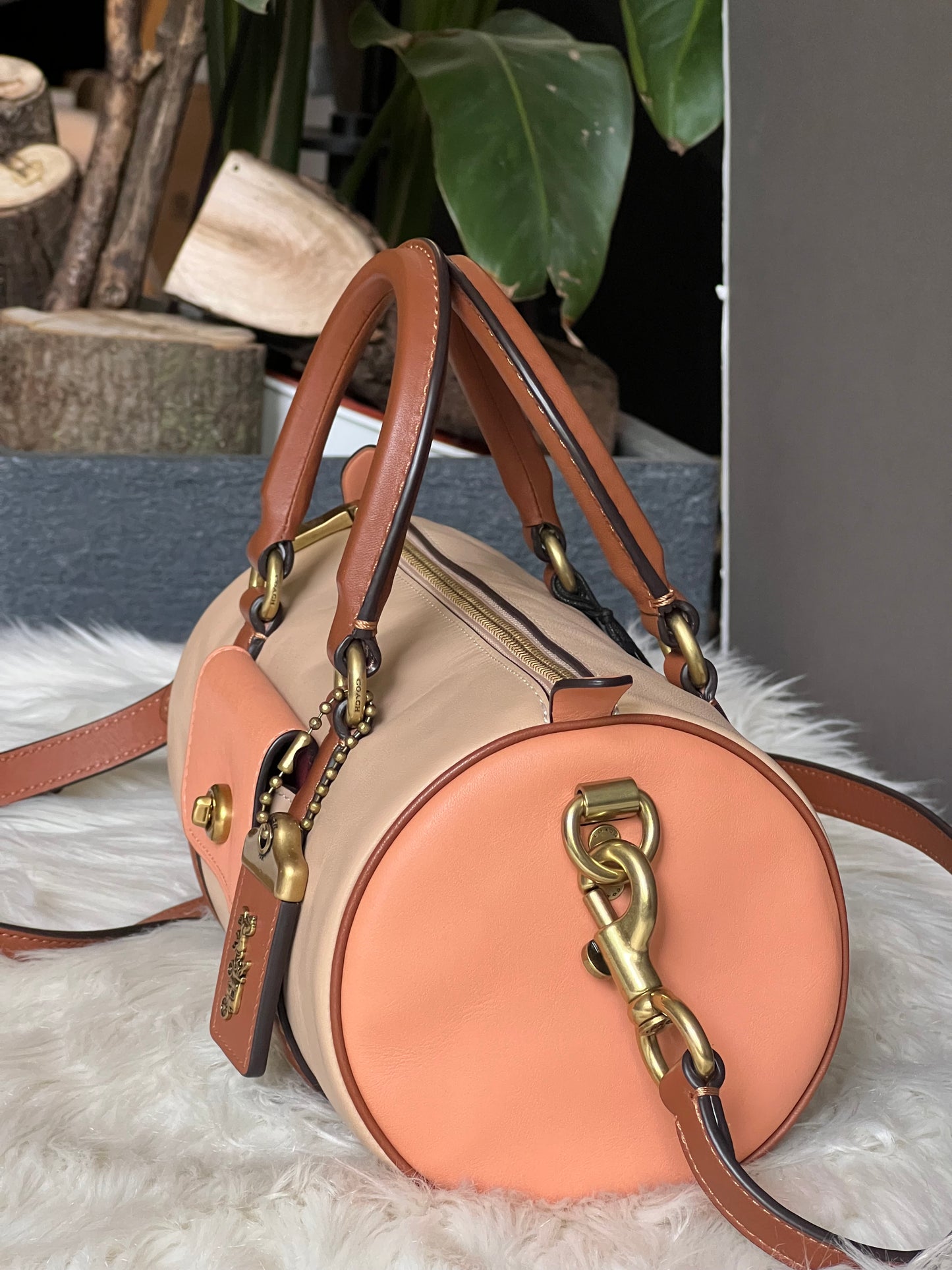 Coach Barrel Bag in Colorblock