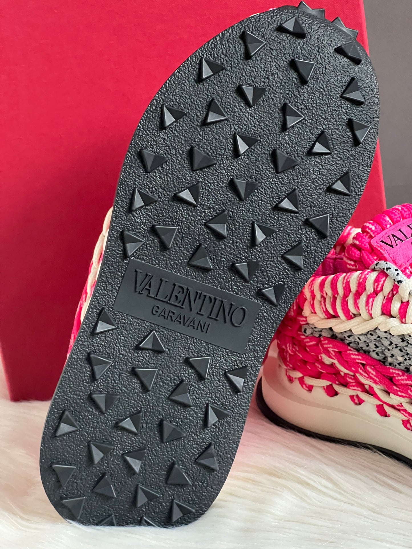 Valentino Garavani Knotted Macrame Crochet Sneakers