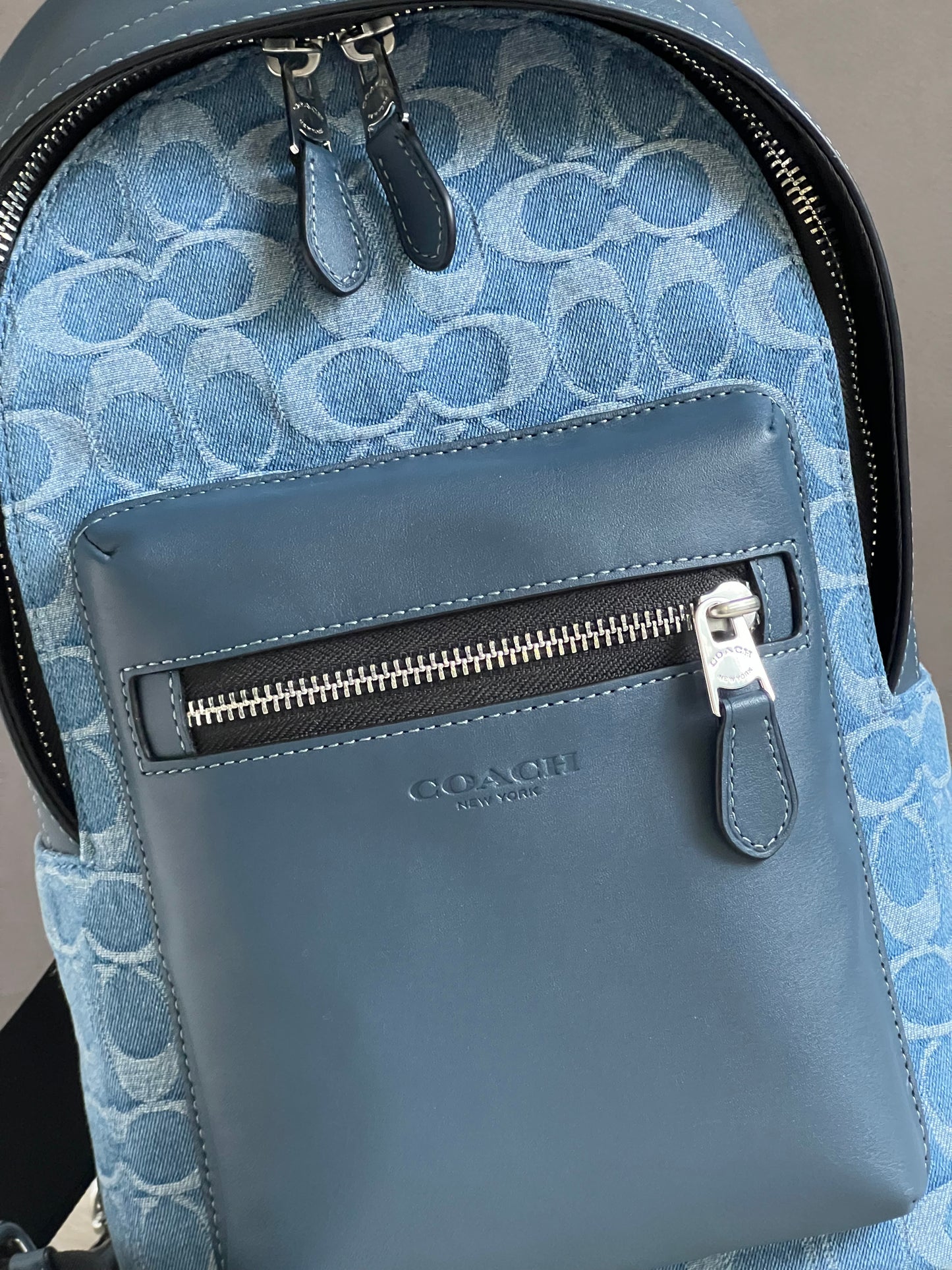 Coach West Pack In Signature Denim
