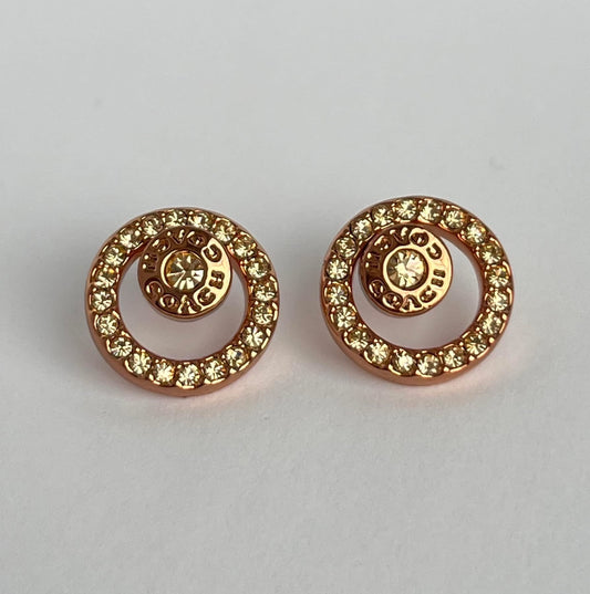 Coach Open Circle Halo Stud Earrings