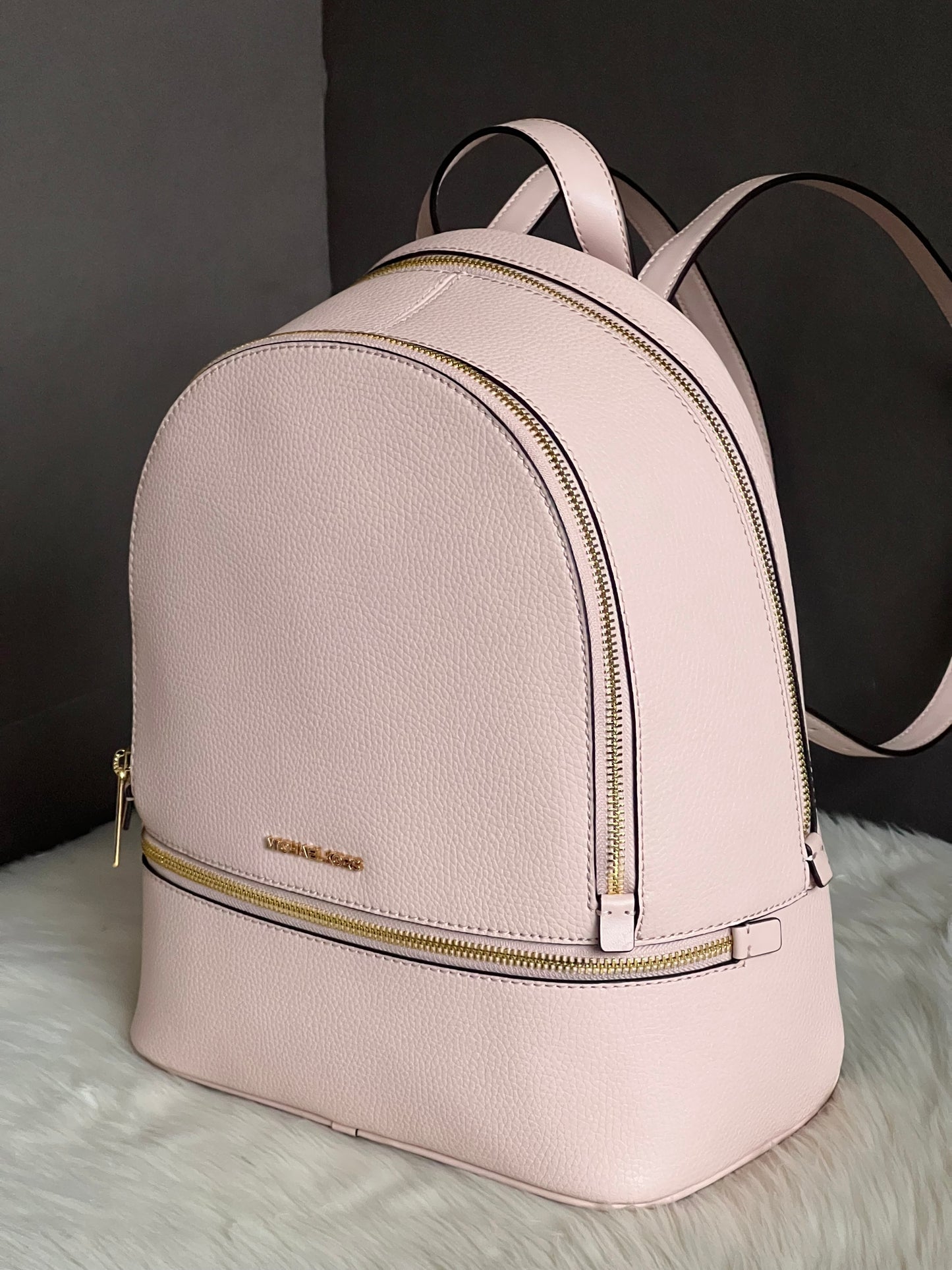 Michael Kors Rhea Medium Pebbled Leather Backpack
