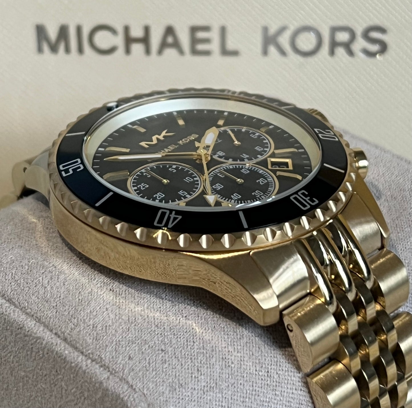 Michael Kors Men’s Bayville Chronograph Gold-Tone Watch