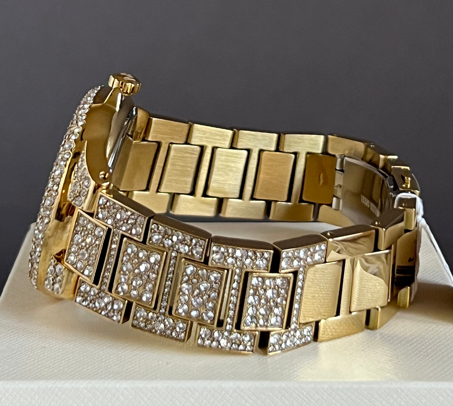 Michael Kors Women’s Oversized Camille Pavé Gold-Tone Watch