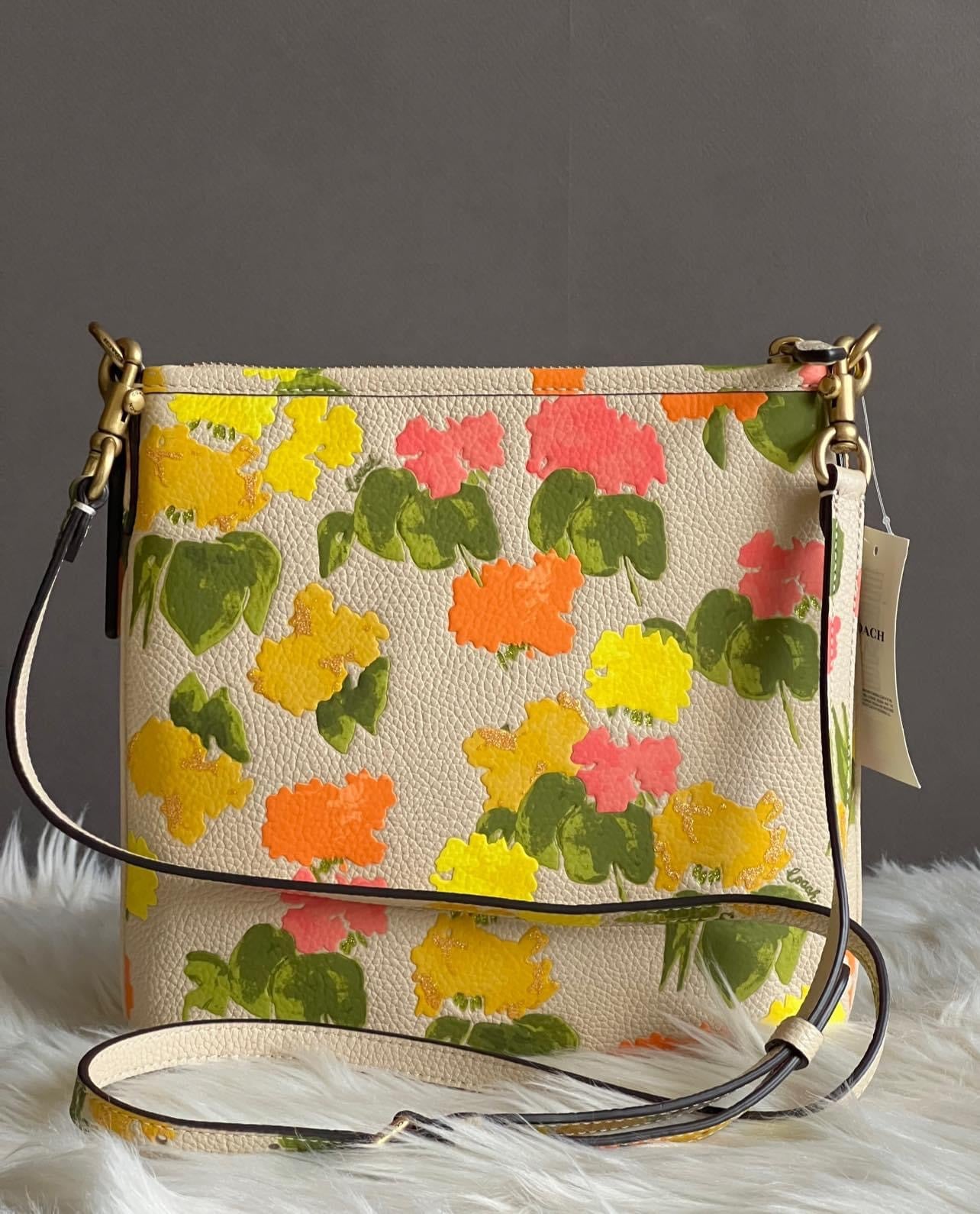 Coach Kitt Messenger Crossbody with Floral Print