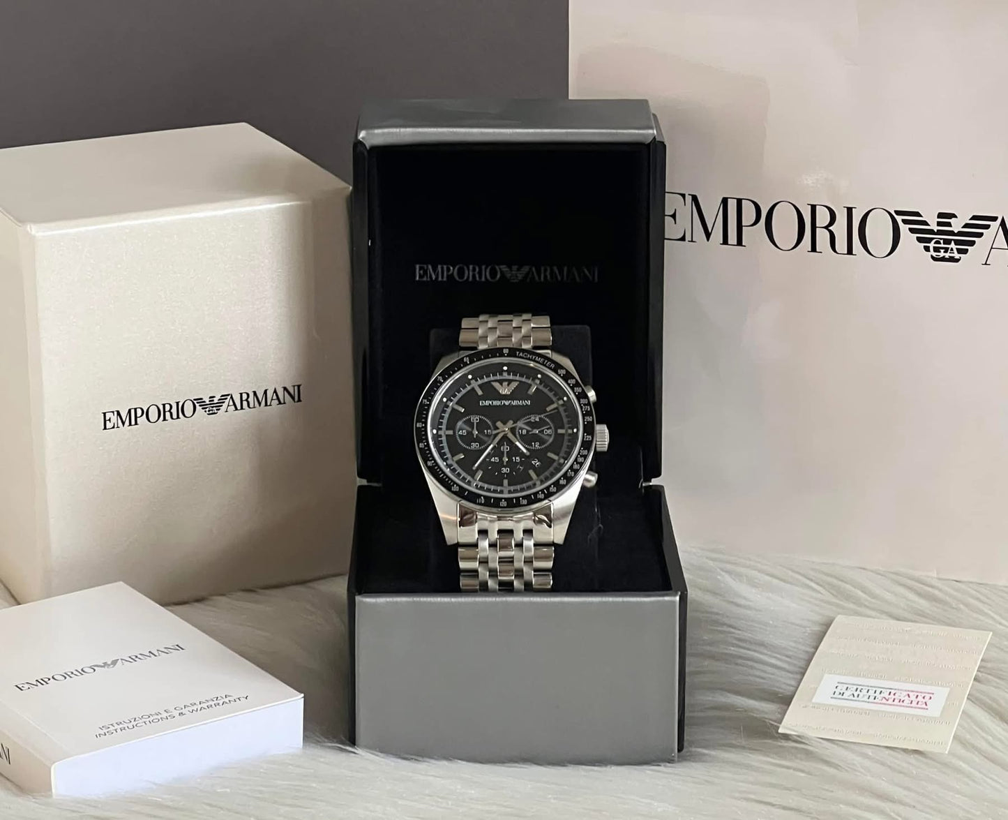 Emporio Armani Men’s Sportivo Black Dial Watch