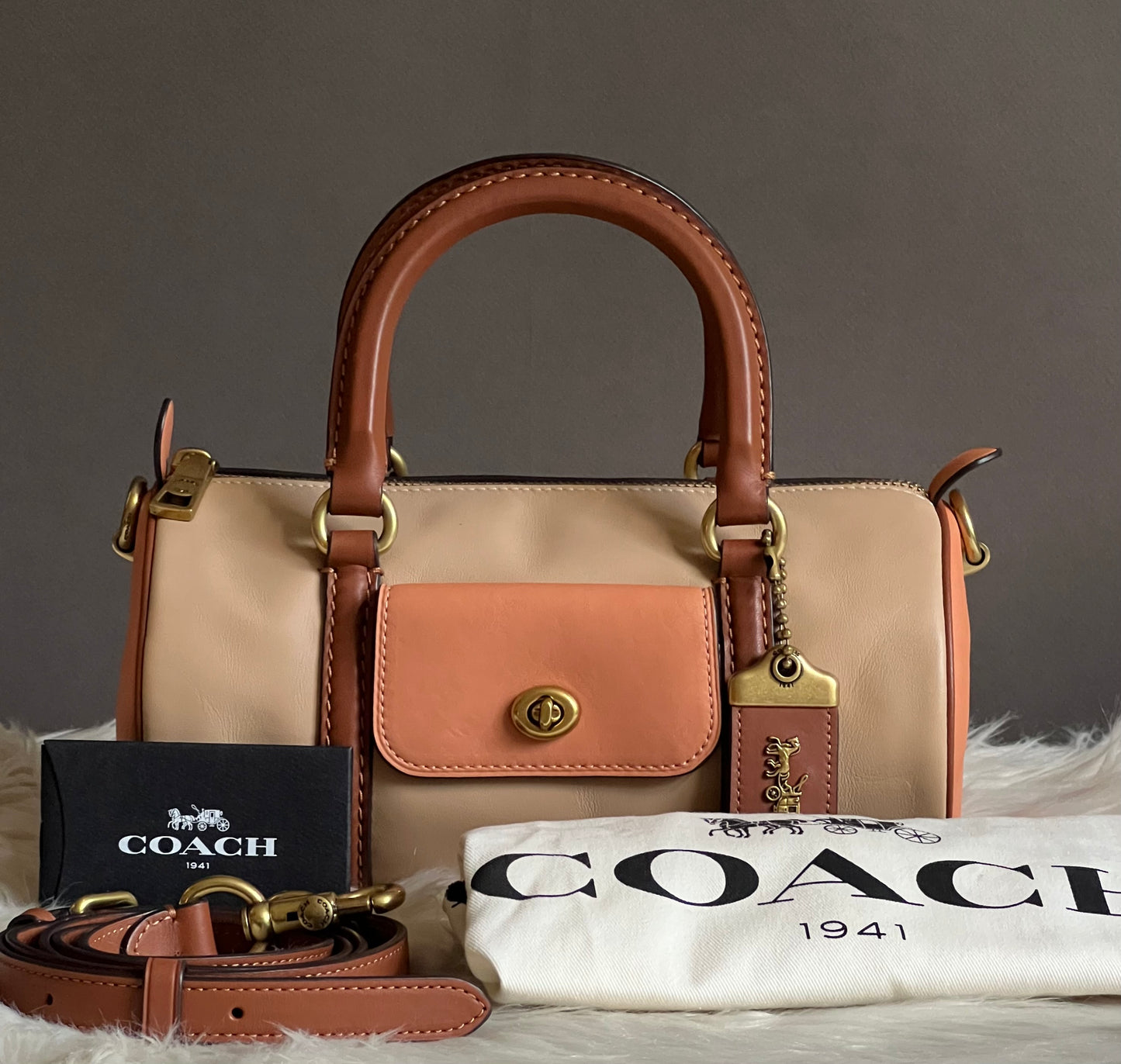 Coach Barrel Bag in Colorblock