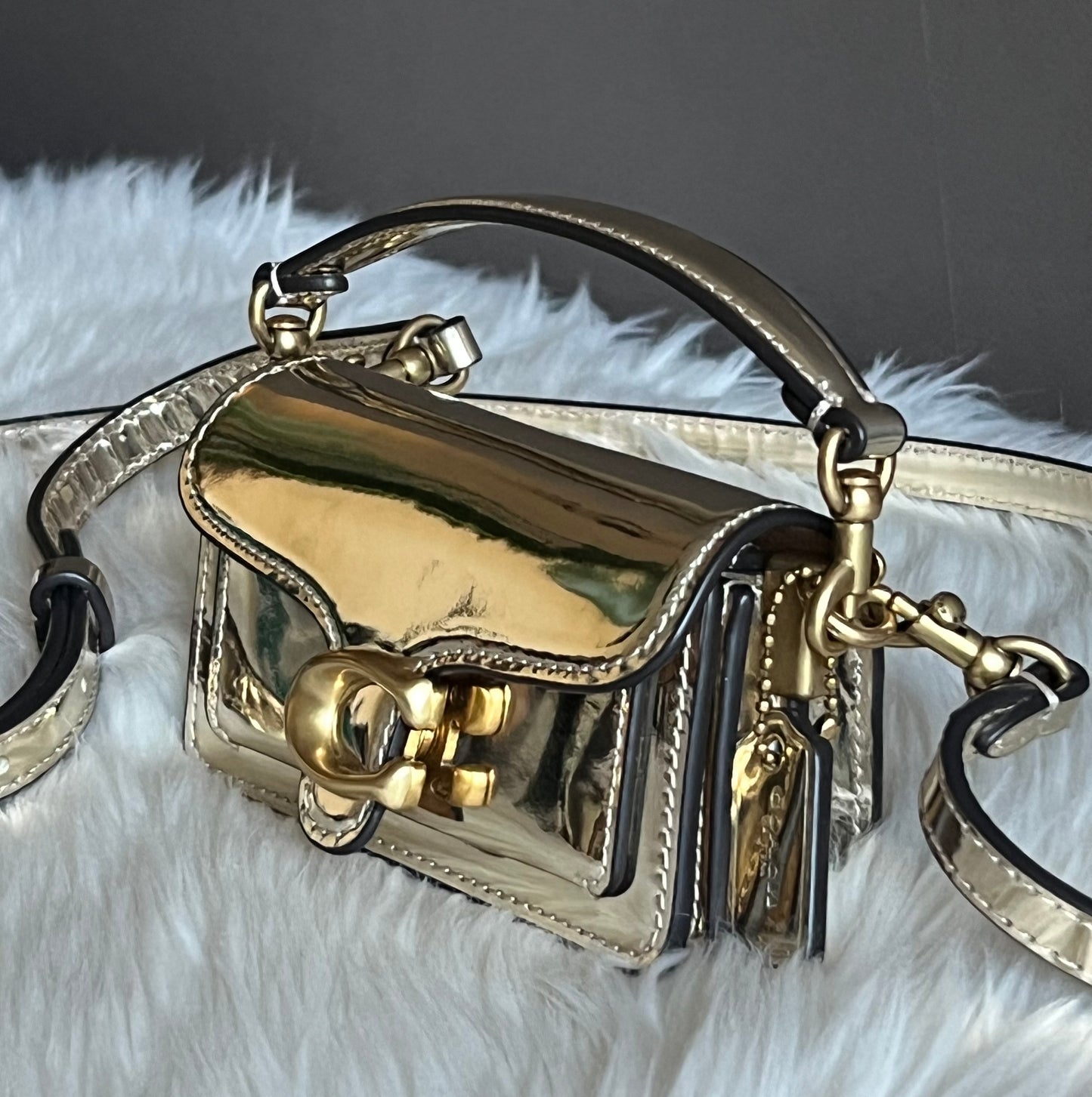 Coach Tabby 12 in Metallic