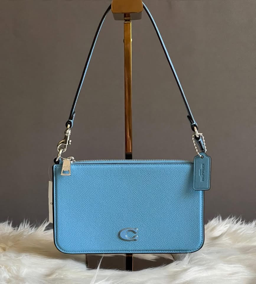 Coach Pouch Bag with Signature Canvas Detail