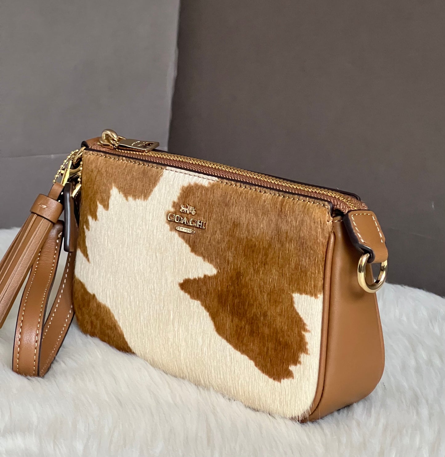 Coach Nolita 19 in Haircalf with Cow Print