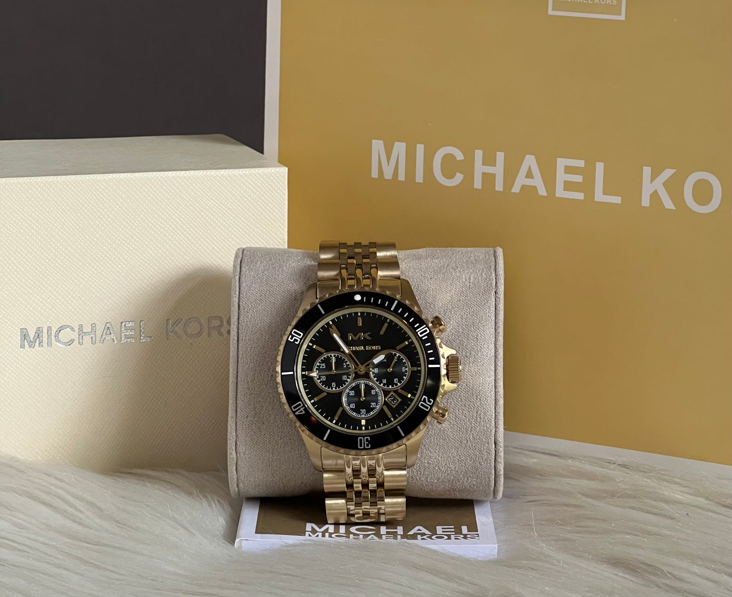 Michael Kors Men’s Bayville Chronograph Gold-Tone Watch