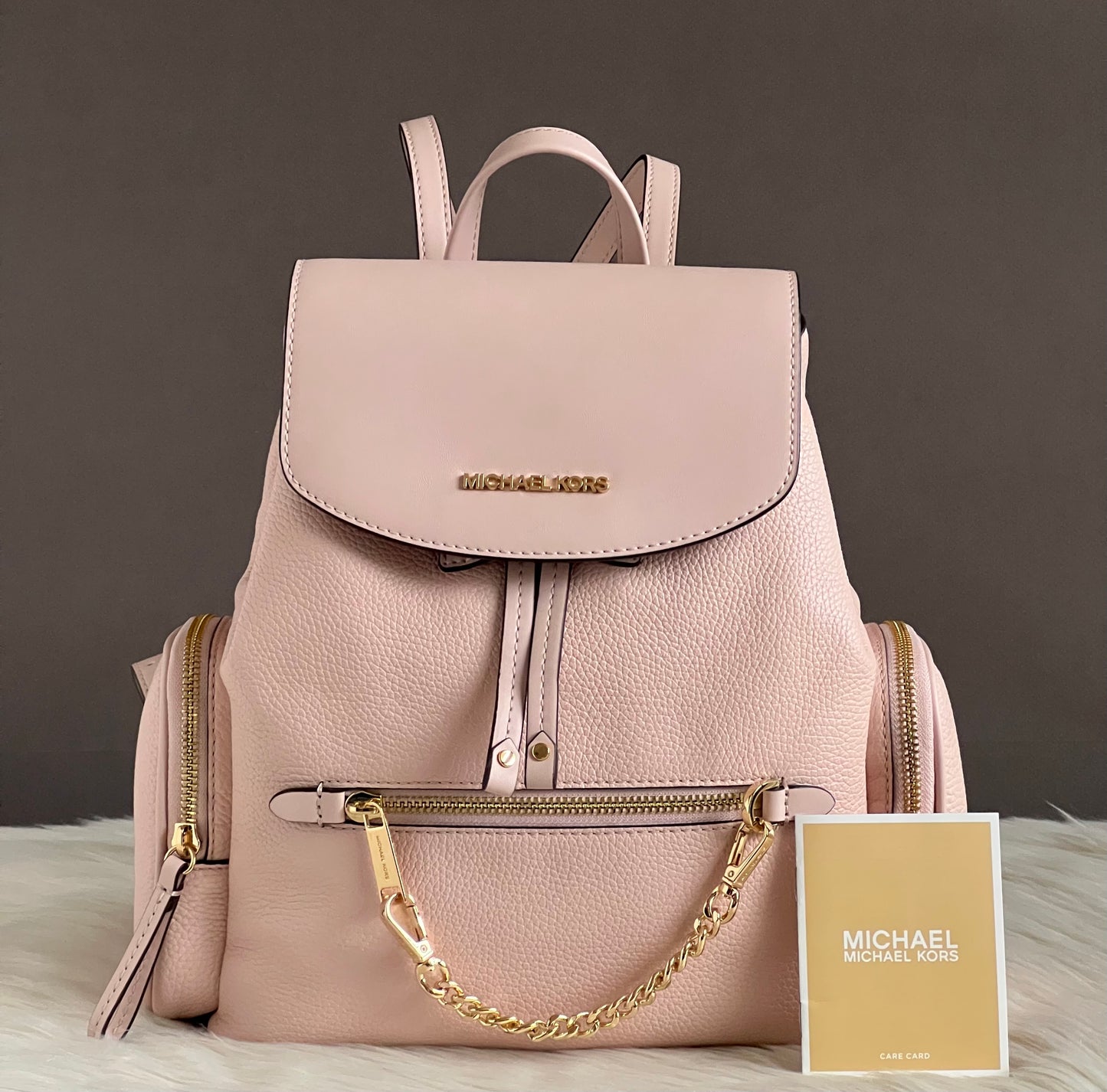 Michael Kors Jet Set Medium Pebbled Leather Backpack