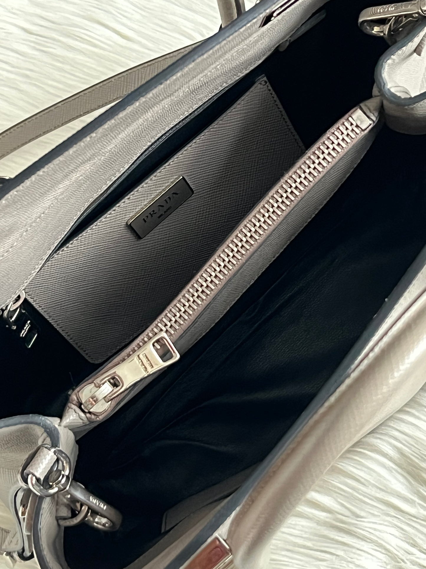 Prada Saffiano Cuir Turn-Lock Twin Satche