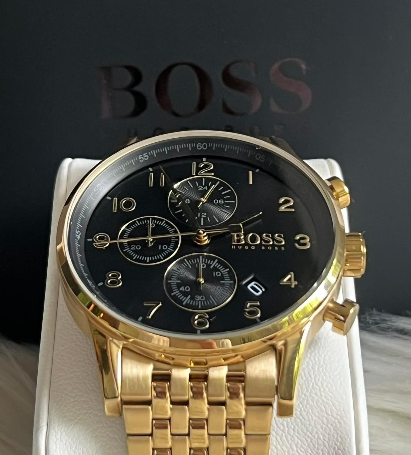 Watches Boss Uhr Hugo Boss Uhr Chronograph Gold Hugo Boss Men's