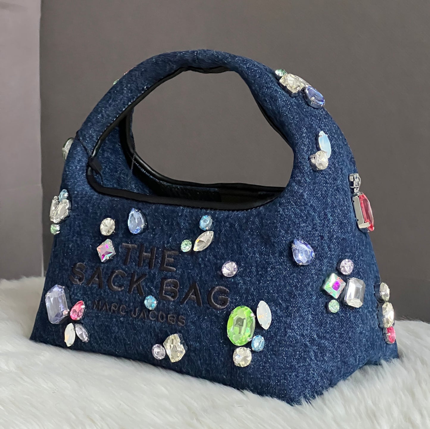 Marc Jacobs The Gem Denim Mini Sack Bag