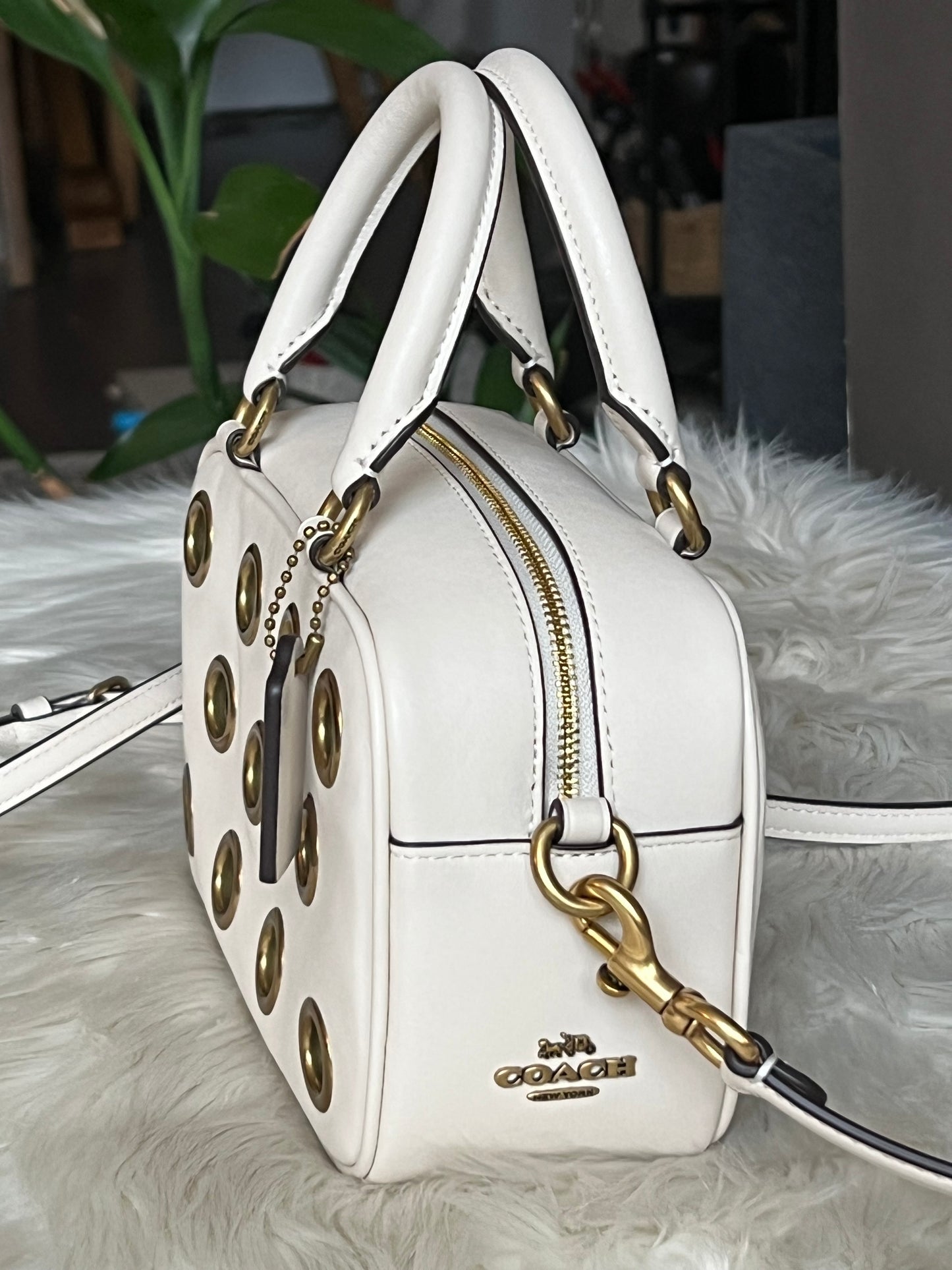 Coach Satchel Crossbody Bag with Grommets