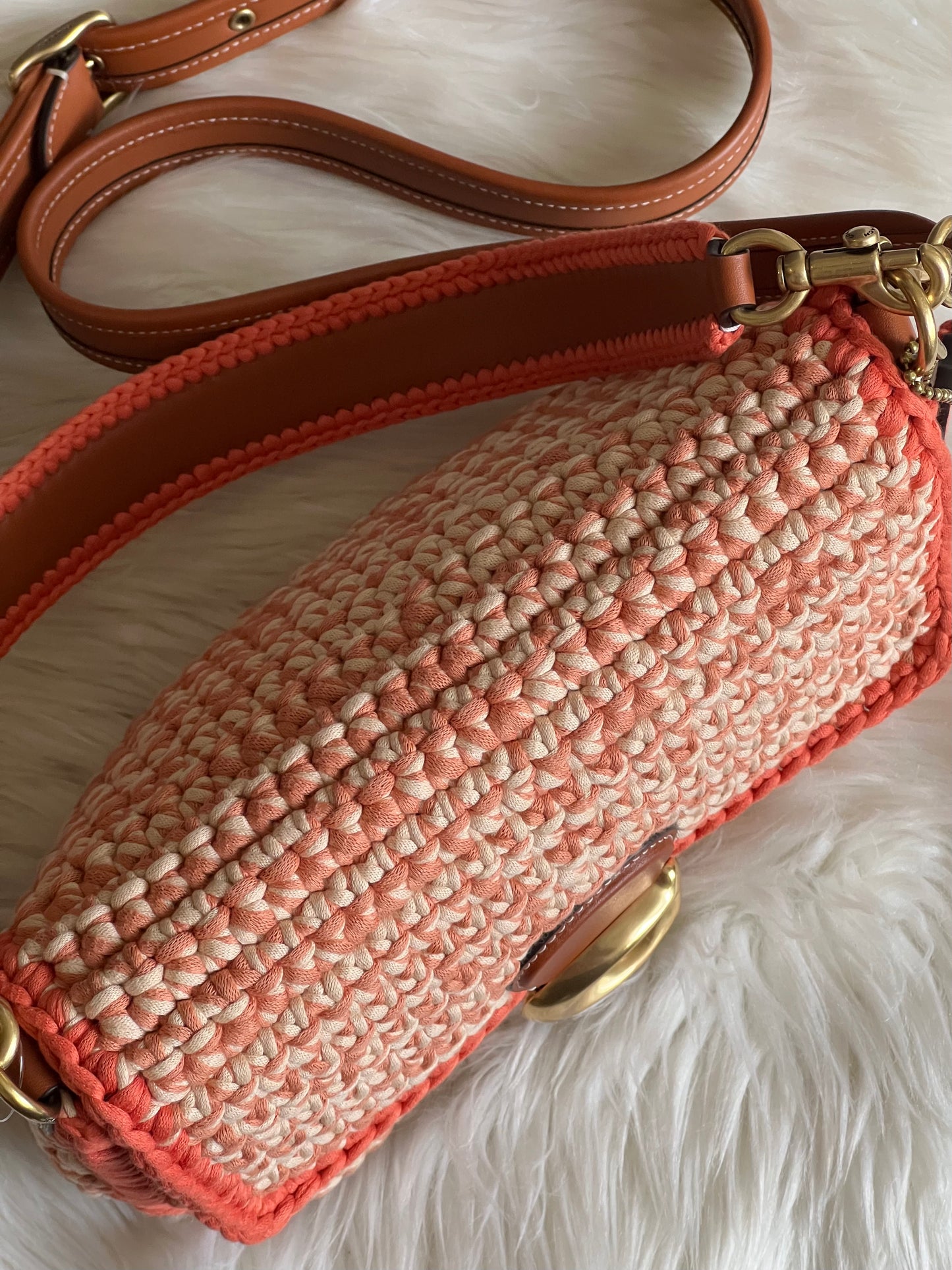 Coach Soft Tabby Shoulder Bag with Crochet