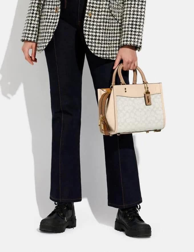 Coach Rogue 25 In Signature Textile Jacquard