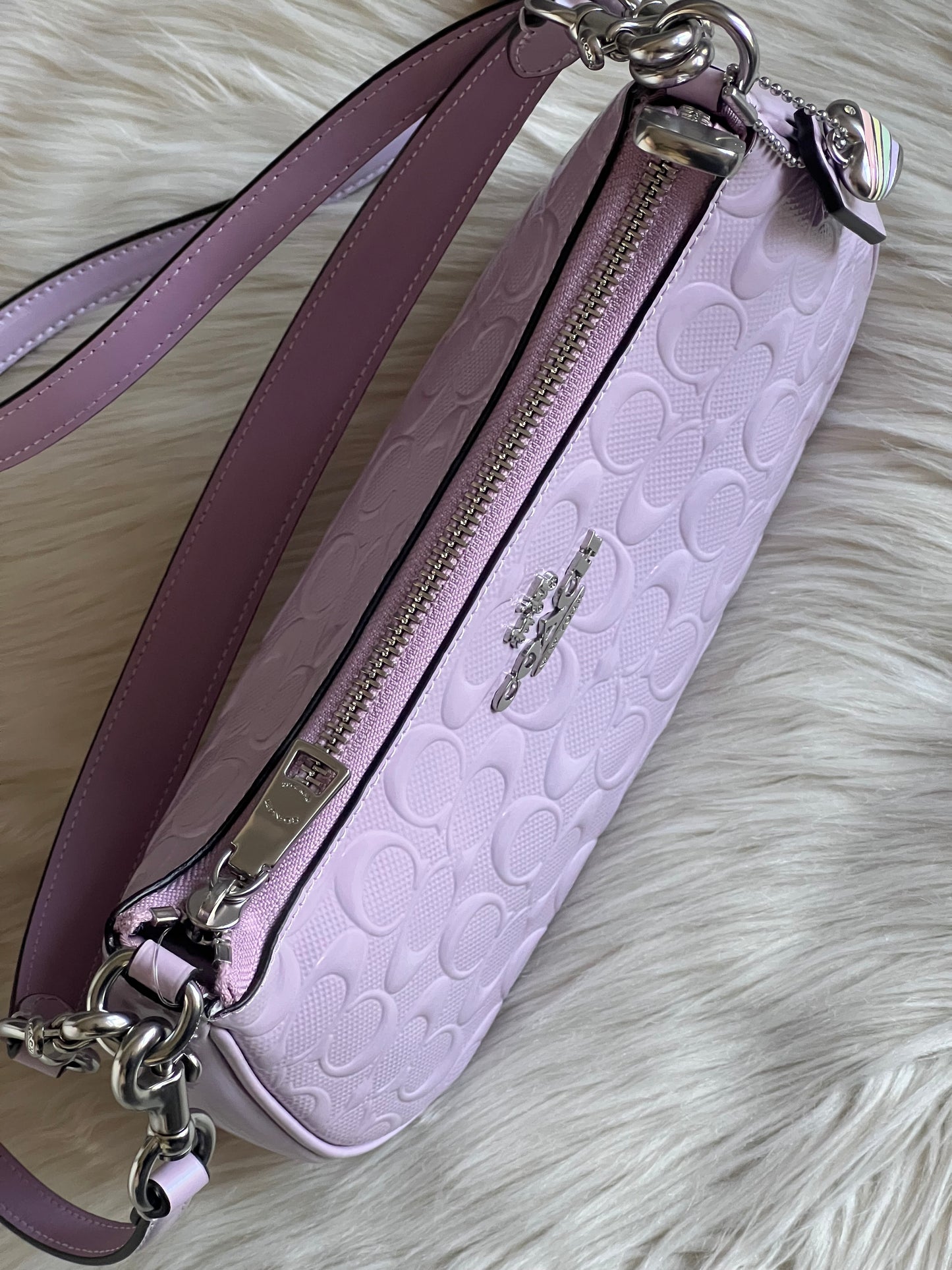 Coach Teri Shoulder Bag In Signature Leather With Heart Charm
