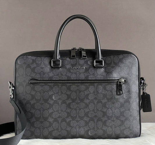 Coach Ethan Slim Brief In Signature Canvas