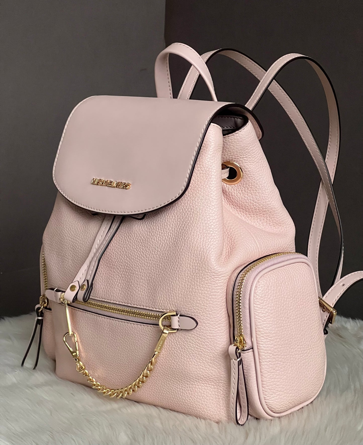 Michael Kors Jet Set Medium Pebbled Leather Backpack