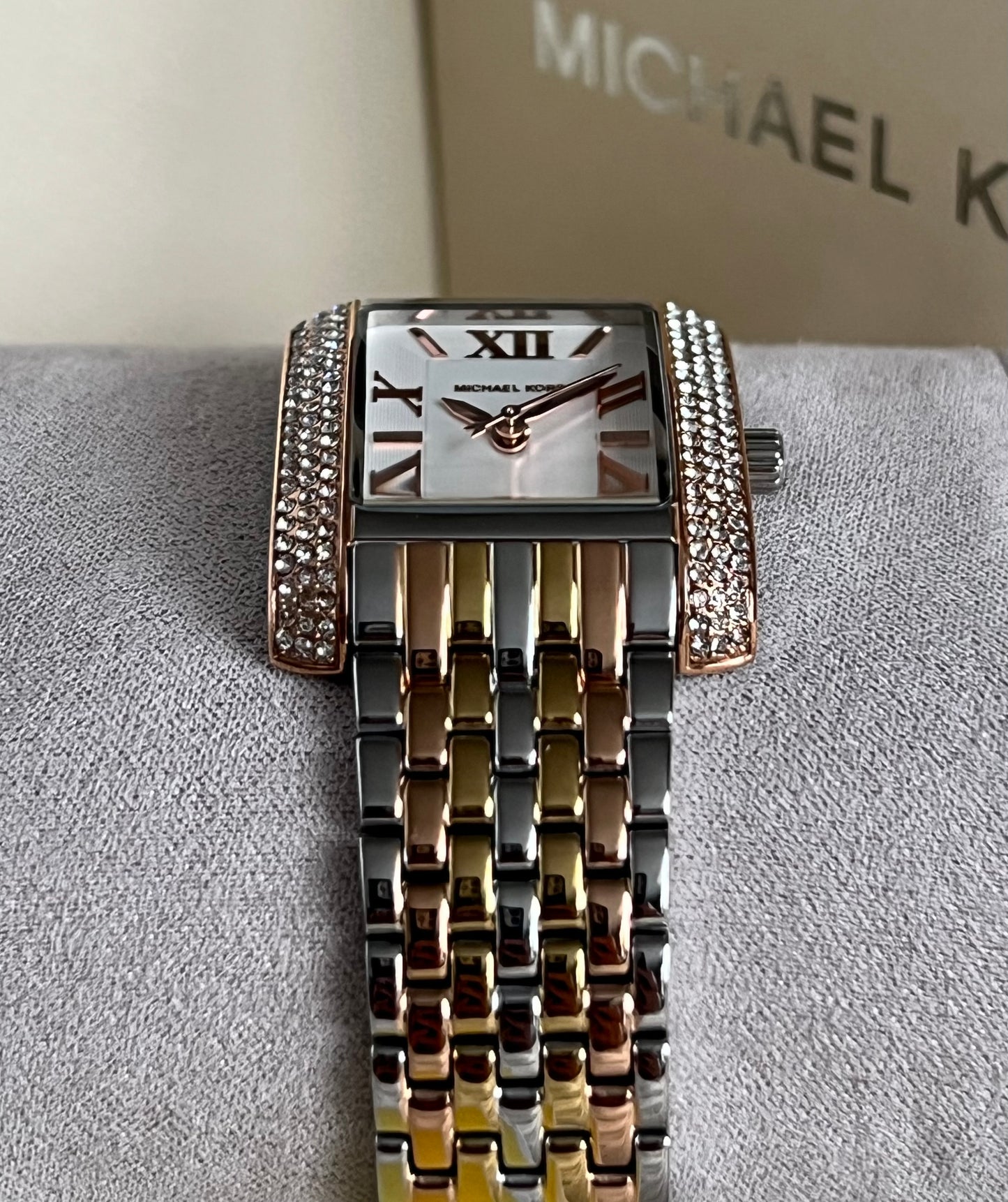 Michael Kors Women’s Emery Tri-Tone Stainless Watch