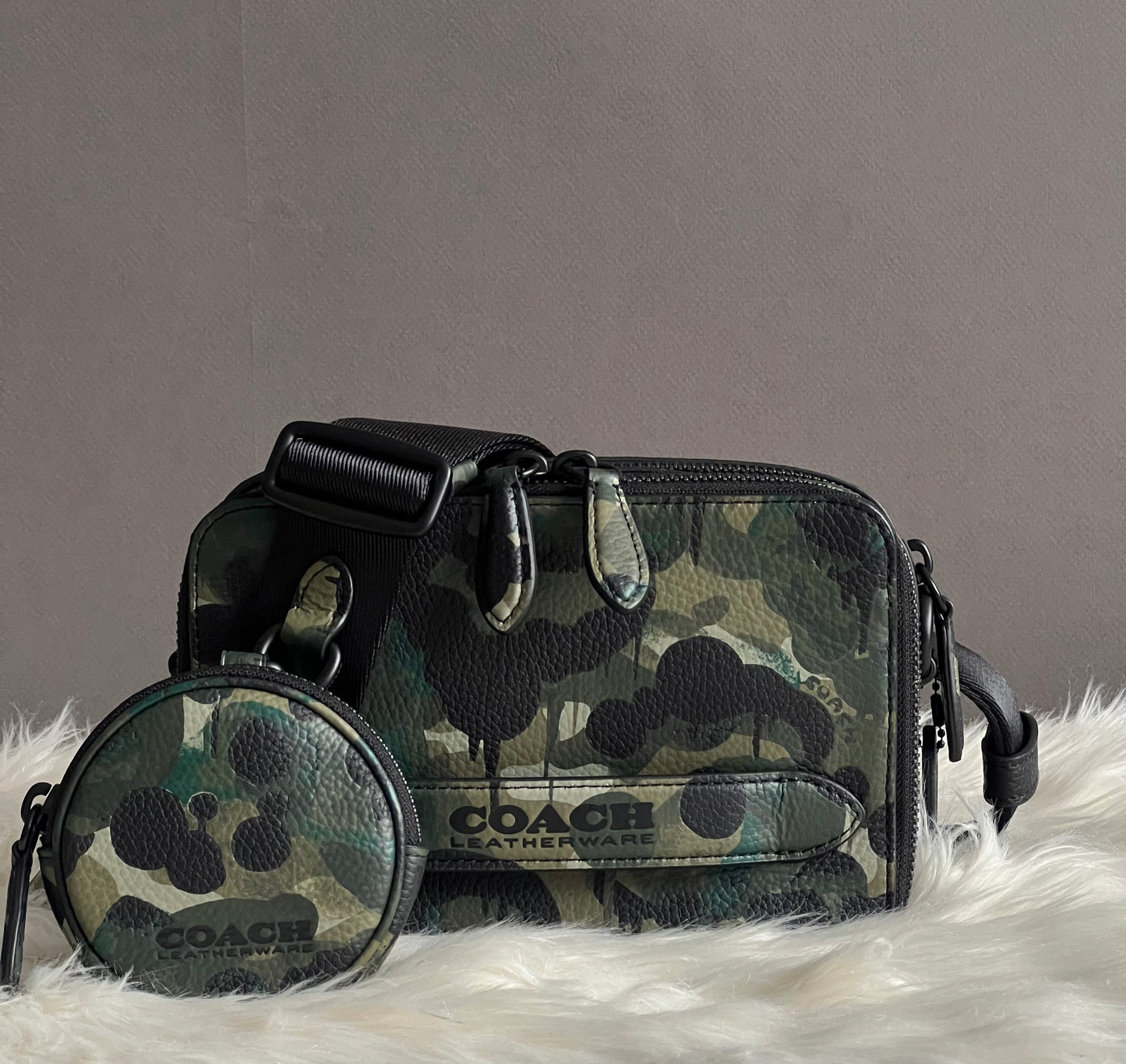 Coach Charter Crossbody with Hybrid Pouch with Camo Print