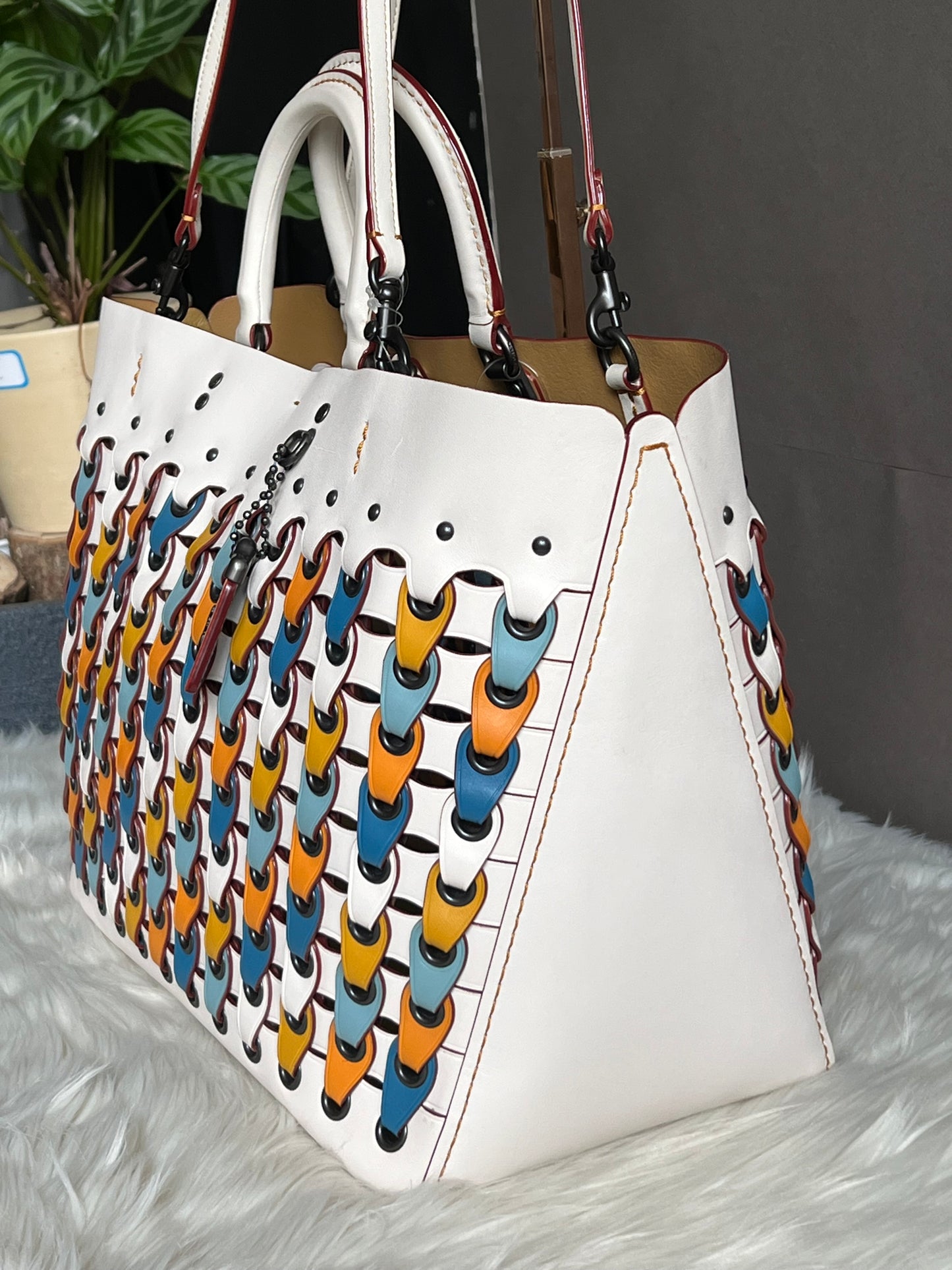 Coach 1941 Rogue Tote with Colorblock Coach Links