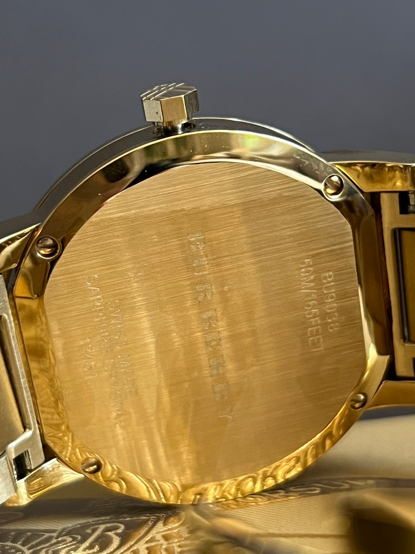 Burberry Unisex Swiss Gold Ion-Plated Watch