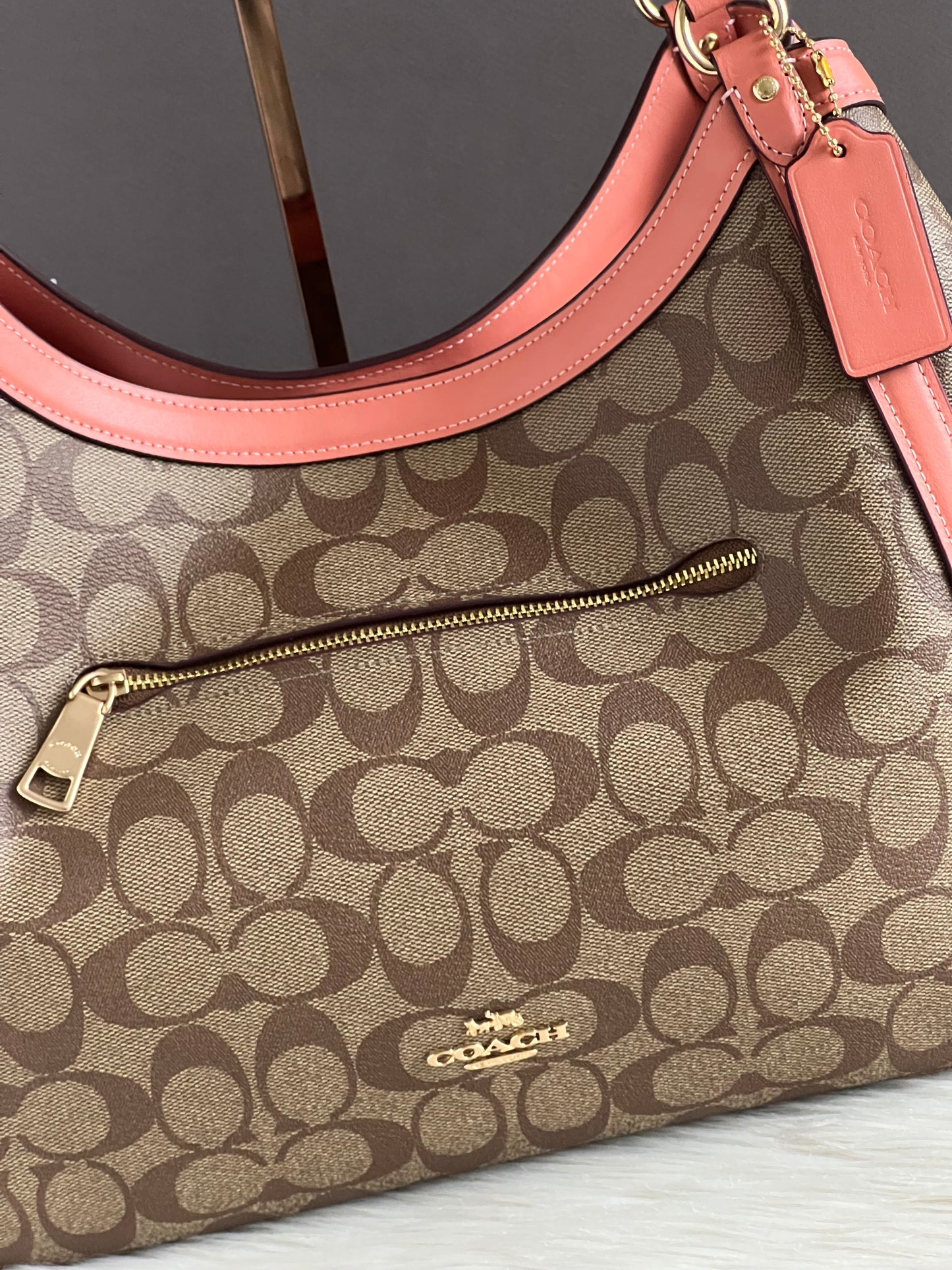 Coach Kristy In Signature Canvas Shoulder Bag