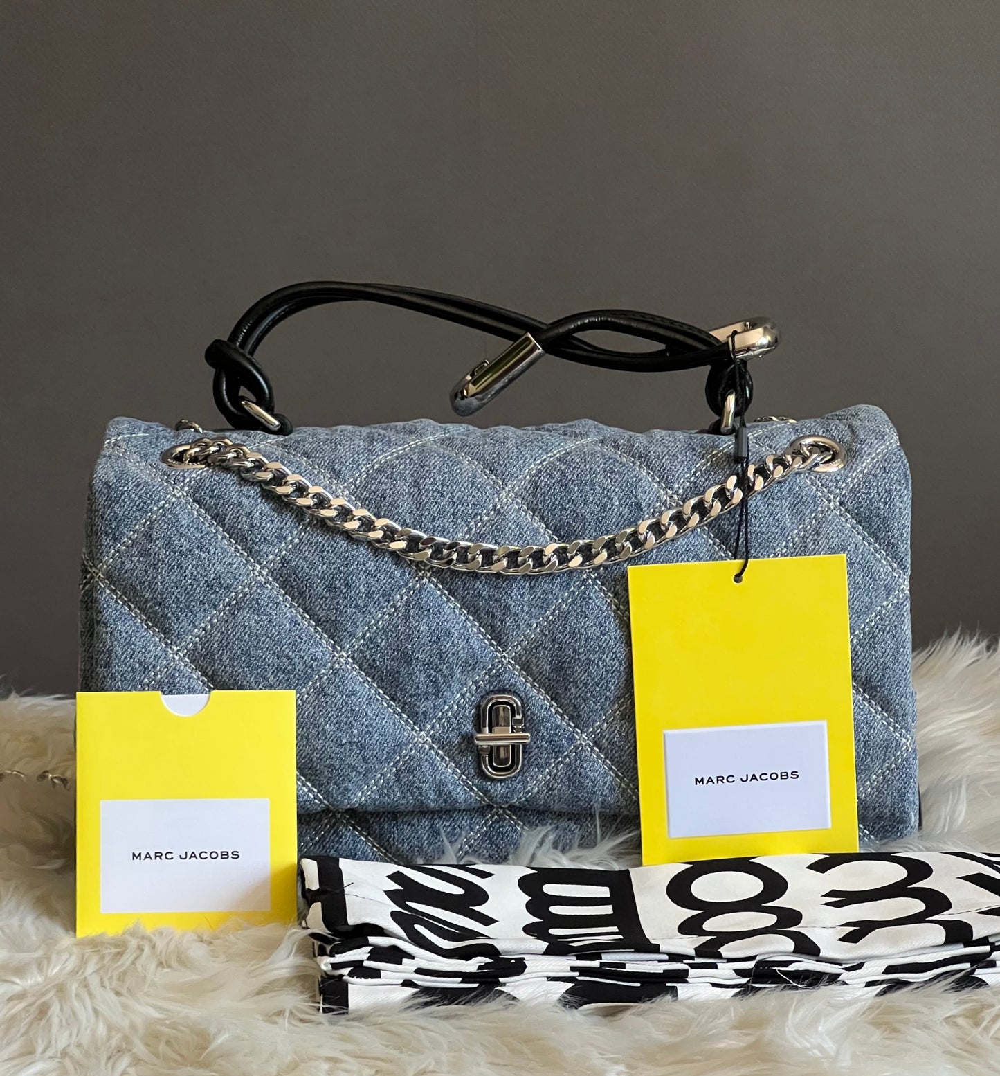 Marc Jacobs The Quilted Denim Dual Convertible Shoulder Bag