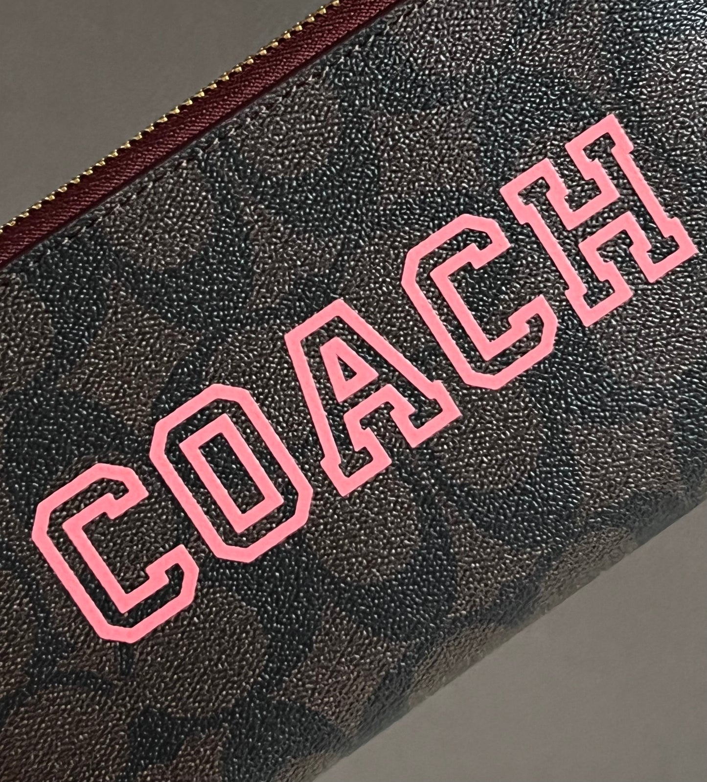 Coach Long Zip Around Wallet In Signature