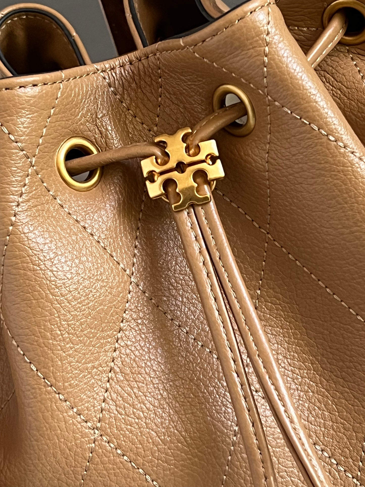Tory Burch Charlie Quilted Drawstring Shoulder Bag