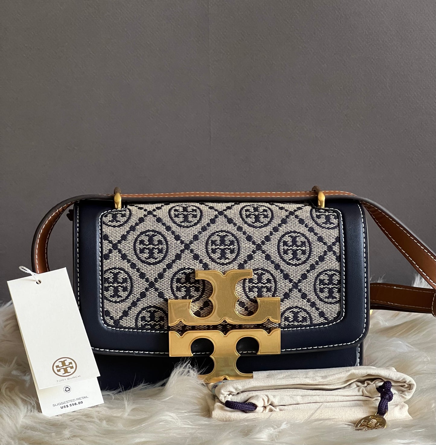 Tory Burch Small T Monogram Eleanor Shoulder Bag