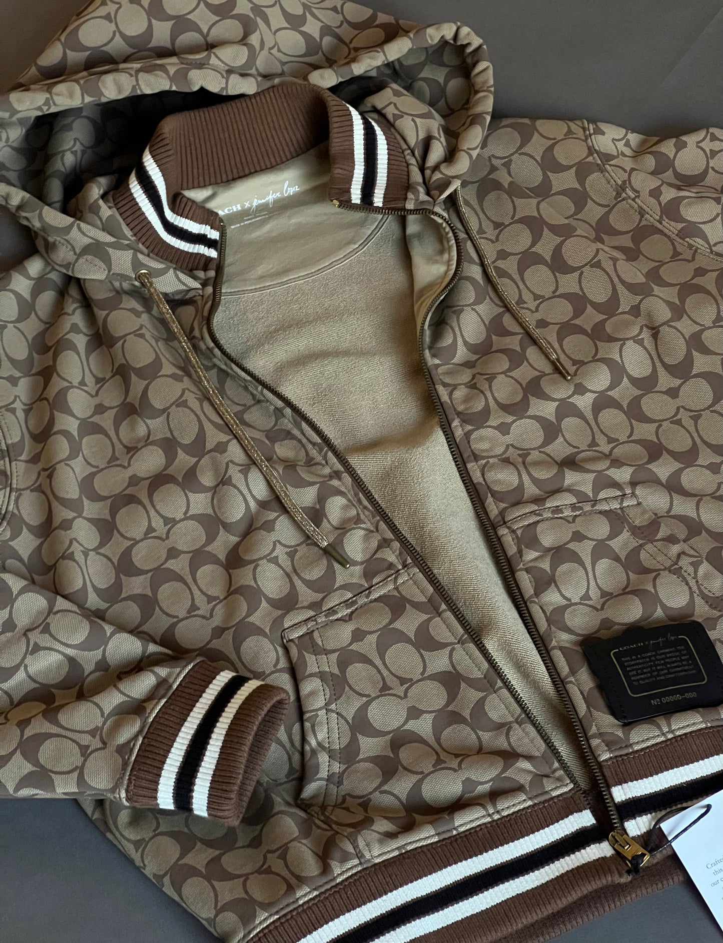 Coach X Jennifer Lopez Signature Zip Up Hoodie