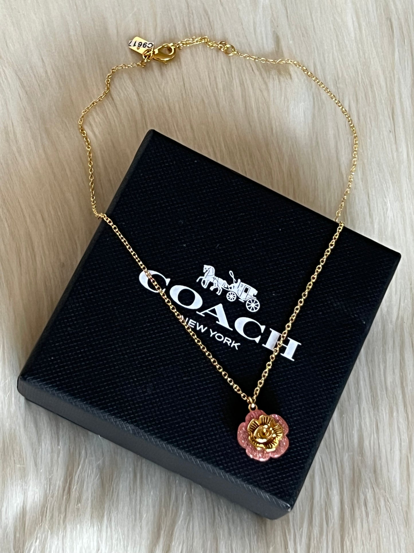 Coach Tea Rose Necklace