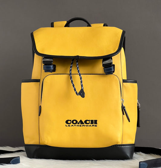 Coach League Flap Backpack in Colorblock