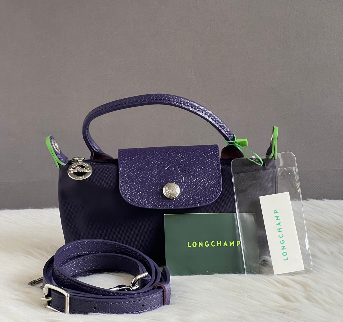 Longchamp XS Le Pliage Original Pouch with Strap