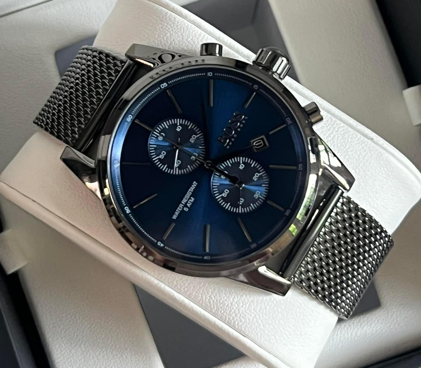 Hugo Boss Men’s Mesh Bracelet Chronograph Watch