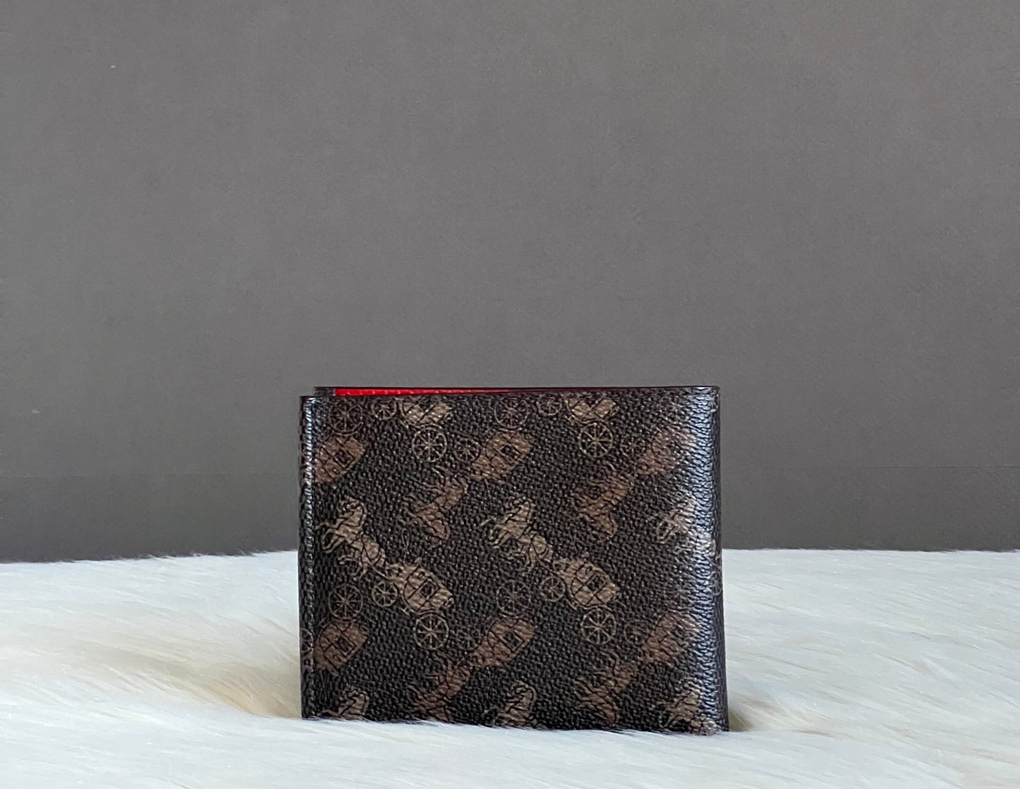 Coach Double Billfold Wallet with Horse and Carriage Print