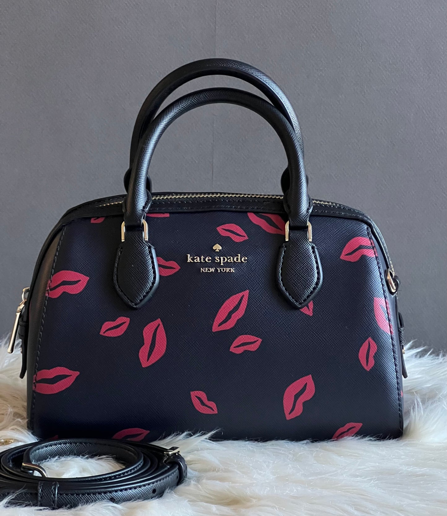 Kate Spade Madison Lip Toss Duffle Crossbody