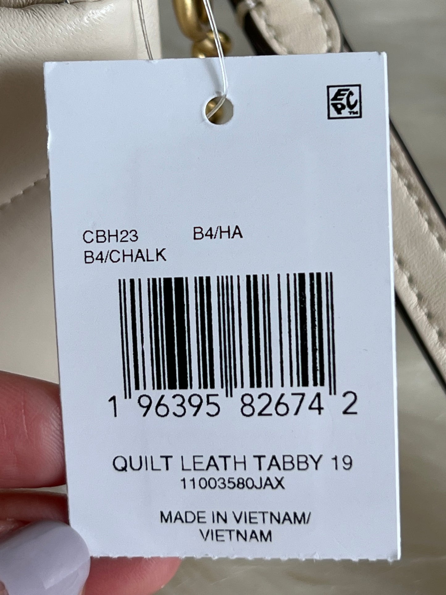 Coach Tabby Chain Crossbody Bag 19 with Quilting