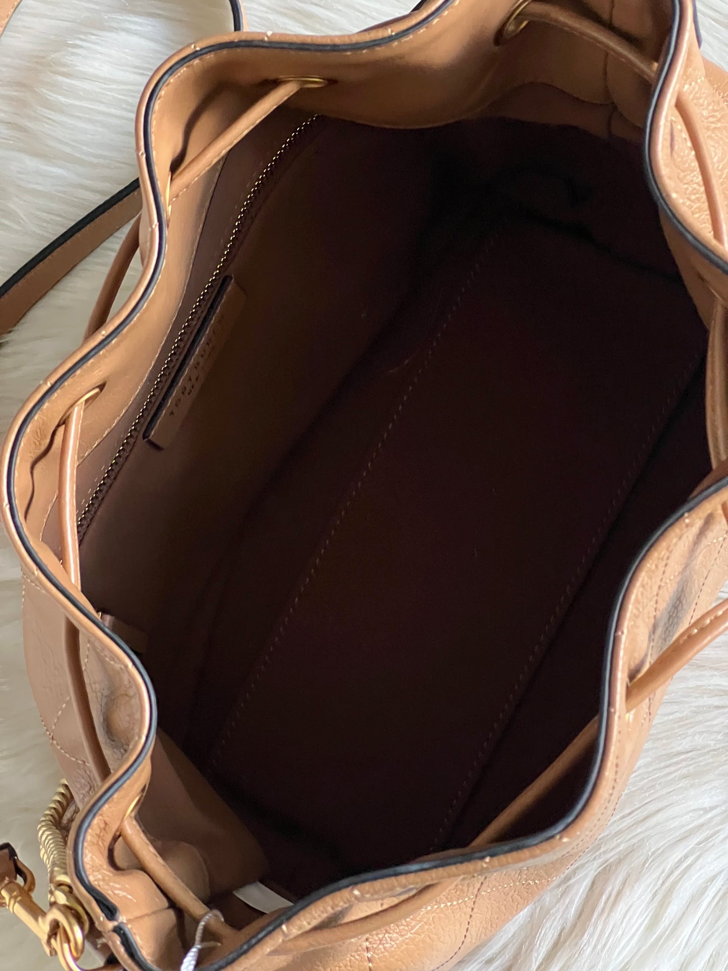 Tory Burch Charlie Quilted Drawstring Shoulder Bag