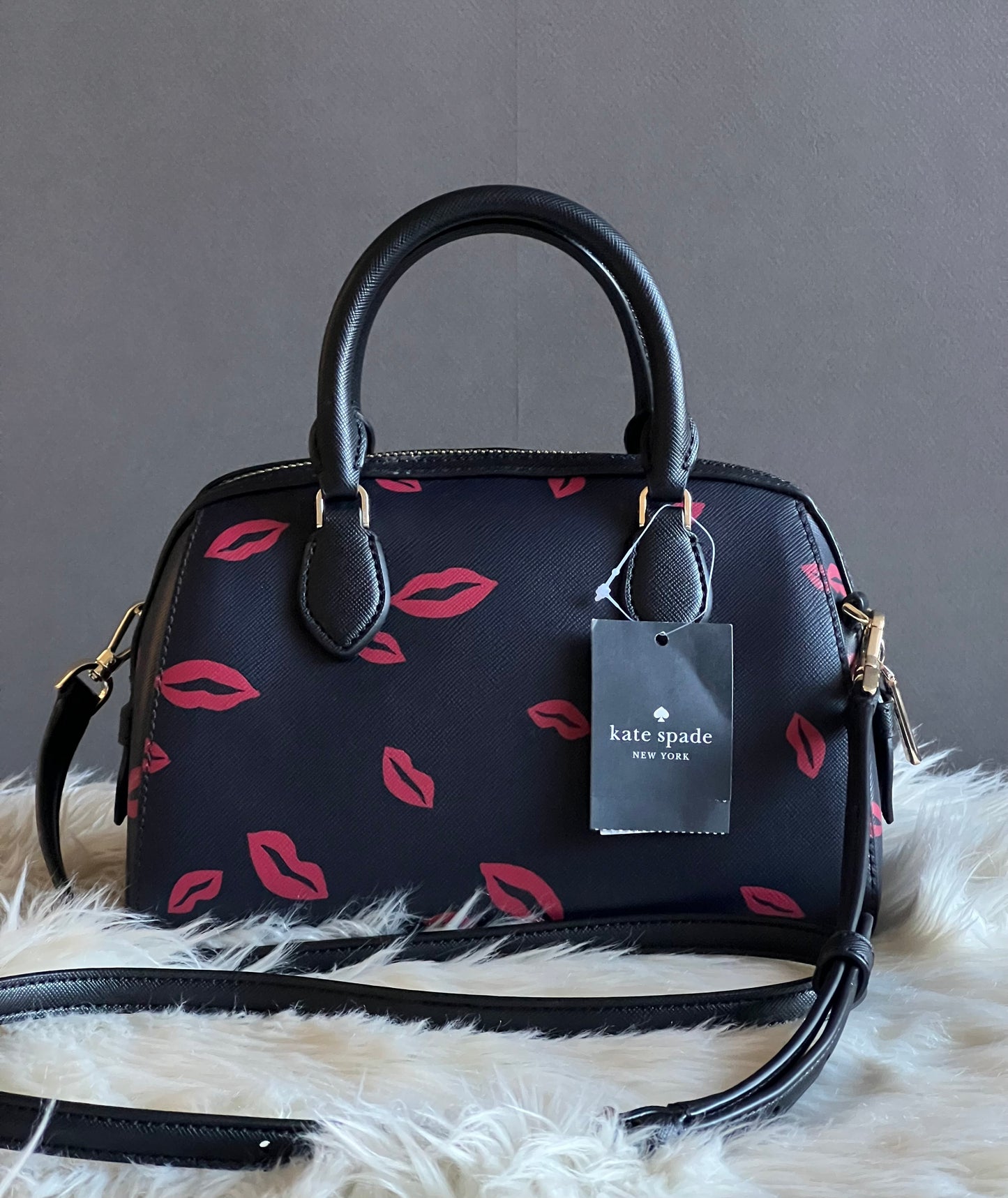 Kate Spade Madison Lip Toss Duffle Crossbody