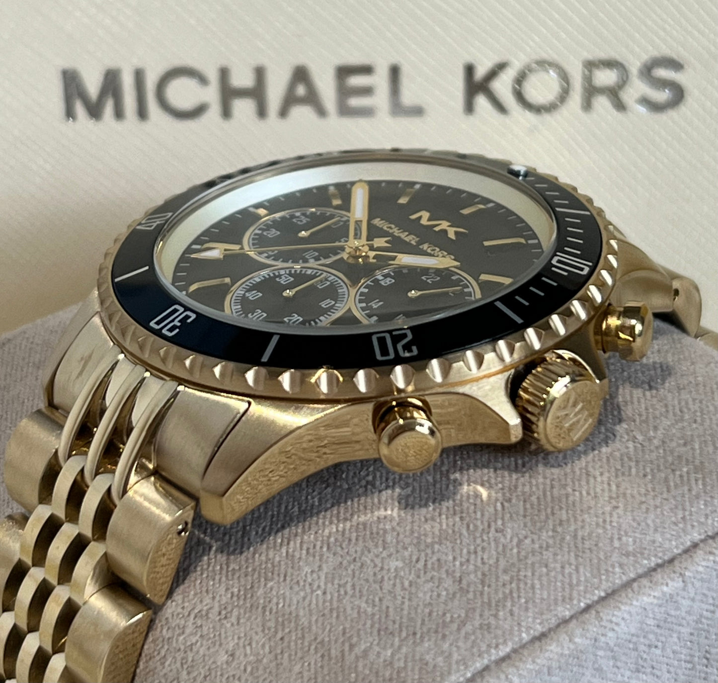 Michael Kors Men’s Bayville Chronograph Gold-Tone Watch