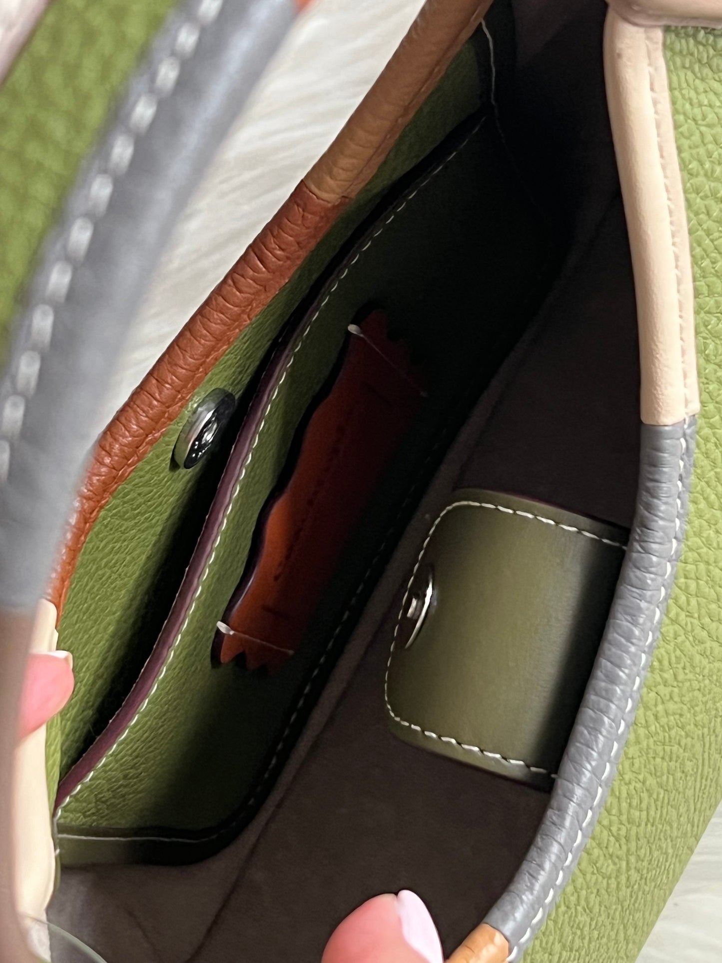 Coach Ergo Bag with Colorful Binding in Upcrafted Leather