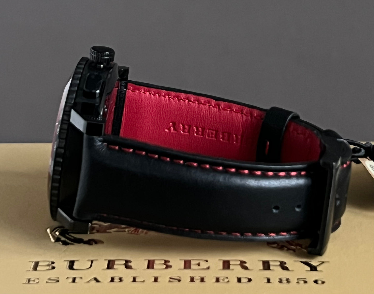 Burberry The City Chronograph Leather Strap Watch